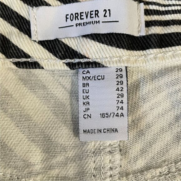 Forever 21 Zebra Pants 29 Y2K Streetwear Baddie Safari Festival Coastal Chic - Picture 3 of 10